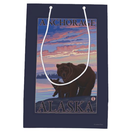 くまおよびカブス-アンカレッジ、アラスカ ミディアムペーパーバッグ (裏面)
