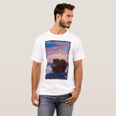 くまおよびカブス-イエローストーン国立公園 Tシャツ (正面フル)