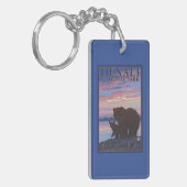 くまおよびカブス- Denaliの国立公園、アラスカ キーホルダー (正面左)