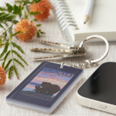 くまおよびカブス- Denaliの国立公園、アラスカ キーホルダー (正面右)