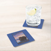 くまおよびカブス- Katmai、アラスカ スクエアペーパーコースター (インサイチュ)