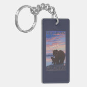 くまおよびカブス- Ketchikan、アラスカ キーホルダー (正面左)