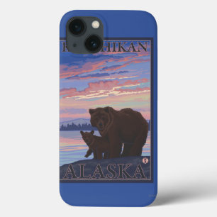 くまおよびカブス- Ketchikan、アラスカ iPhone 13ケース