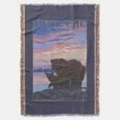 くまおよびカブス- Latouche、アラスカ スローブランケット (正面縦)