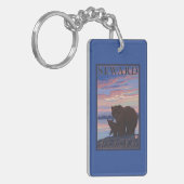 くまおよびカブス- Seward、アラスカ キーホルダー (正面左)