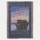 くまおよびカブス- Sitka、アラスカ スローブランケット (正面縦)