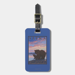 くまおよびカブス- Sitka、アラスカ ラゲッジタグ