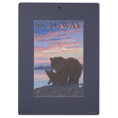 くまおよびカブス- Skagway、アラスカ クリップボード (裏面)