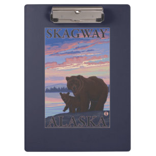 くまおよびカブス- Skagway、アラスカ クリップボード