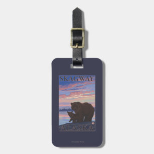くまおよびカブス- Skagway、アラスカ ラゲッジタグ
