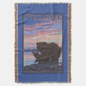くまおよびカブス- Wrangell、アラスカ スローブランケット (正面縦)