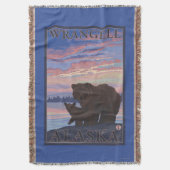 くまおよびカブス- Wrangell、アラスカ スローブランケット (正面縦)
