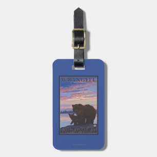 くまおよびカブス- Wrangell、アラスカ ラゲッジタグ