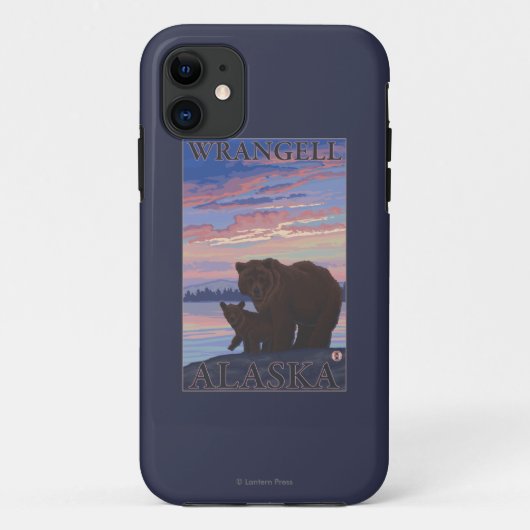 くまおよびカブス- Wrangell、アラスカ Case-Mate iPhoneケース (裏面)