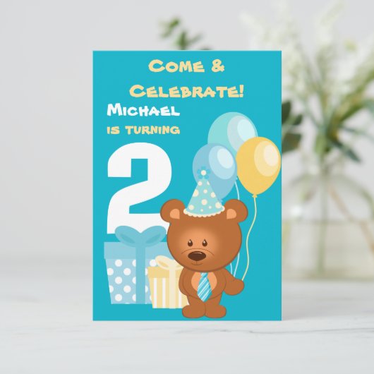 くまおよび気球の第2誕生会 招待状 (スタンド正面)