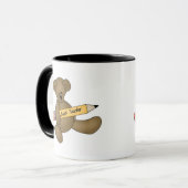 くまおよび鉛筆のベストの先生 マグカップ (正面左)