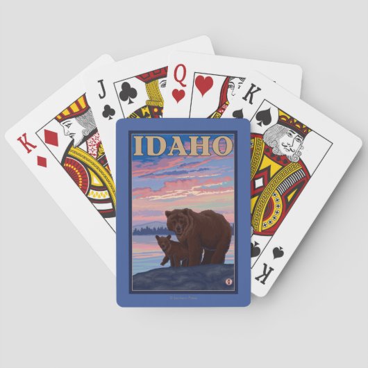 くまおよびCubIdahoVintage旅行ポスター トランプ (裏面)