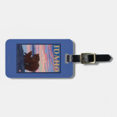 くまおよびCubIdahoVintage旅行ポスター ラゲッジタグ (正面横)