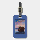 くまおよびCubIdahoVintage旅行ポスター ラゲッジタグ (正面縦)