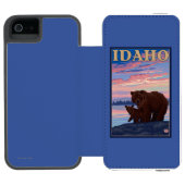 くまおよびCubIdahoVintage旅行ポスター Incipio iPhoneウォレットケース (フォリオオープン)