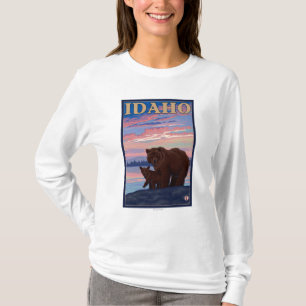 くまおよびCubIdahoVintage旅行ポスター Tシャツ