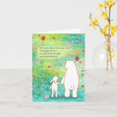 くまさんとうさぎさんの記念日バレンタイン ワイルドフラワー カード (黄色い花)