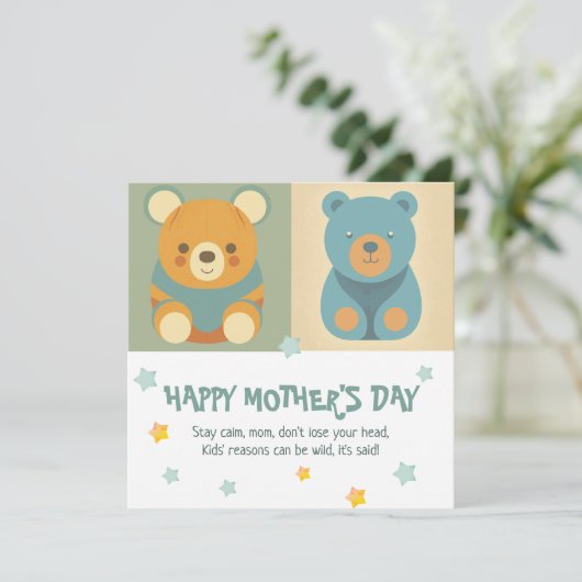 くまさんと一緒にクレイジーラブ:母の日のカード シーズンカード (スタンド正面)