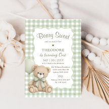 くまさんと一緒のとってもかわいいグリーンバルーン ファーストバースデー テディ