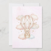 くまさんと気球の1歳誕生日 サンキューカード (裏面)