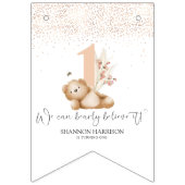 くまさんと蜂の1歳の誕生日 バンティングフラッグ (第2の旗)