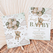 くまさんと赤ちゃんをお迎え Baby Shower 招待状