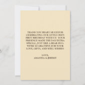 くまさんのお誕生日おめでとう！　性別問わず黄色いクマちゃん サンキューカード (裏面)