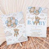 くまさんもワクワク赤ちゃんのお迎え Baby Shower 招待状