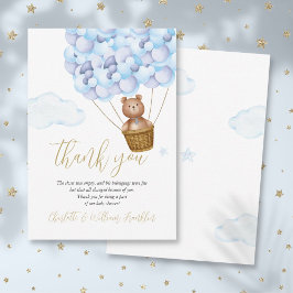 くまさんを待ちわびて Baby Shower の詩 サンキューカード