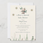 くまさん特別なクリームベイビーシャワー 招待状 (正面)