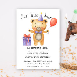 くまちゃん1歳の誕生日 招待状