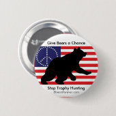 くまにチャンスを与えて下さい! 缶バッジ (正面&裏面)