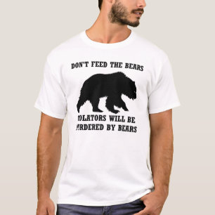 くまにワイシャツを食べ物を与えないで下さい Tシャツ