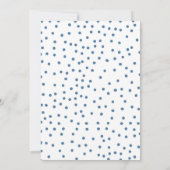 くまのぬいぐるみがとってもかわいい青い赤ちゃん男の子のベビーシャワー 招待状 (裏面)