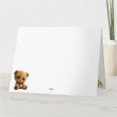 くまのぬいぐるみが描かれた「ハッピー・バースデー」のはがき カード (裏面)