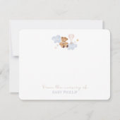 くまのぬいぐるみと気球、の幼児室から 招待状 (正面)