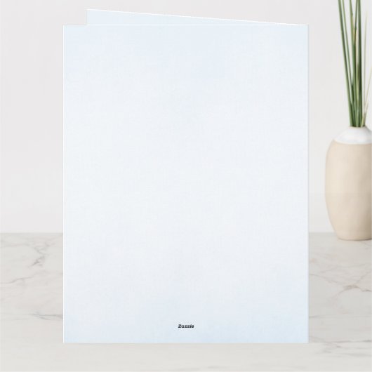 くまのぬいぐるみと青い風船 おとこの赤ちゃん歓迎のシャワー サンキューカード (裏面)