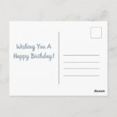 くまのぬいぐるみを持つかわいい女の子 ポストカード (裏面)