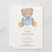 くまのぬいぐるみギフト ベビーシャワー招待状 招待状 (正面)