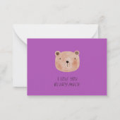 くまのぬいぐるみラバー ノートカード (裏面)