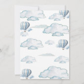 くまのぬいぐるみ気球ベビーシャワー招待状 招待状 (裏面)