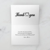 くまのぬいぐるみ風船 子供 フォト 誕生日 サンキューカード (内部)