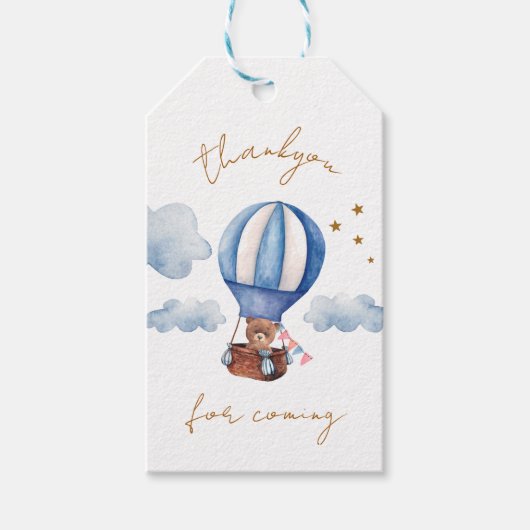 くまのぬいぐるみ ありがとう ご参加いただきありがとう ギフトタグ (正面)