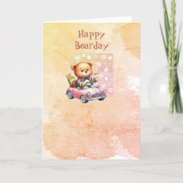 くまのぬいぐるみ お誕生日おめでとう グリーティングカード サンキューカード