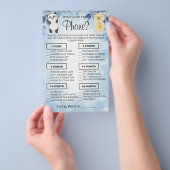 くまのぬいぐるみ スマホには何が入ってる？シャワーのゲームカード チラシ (ハンドル)